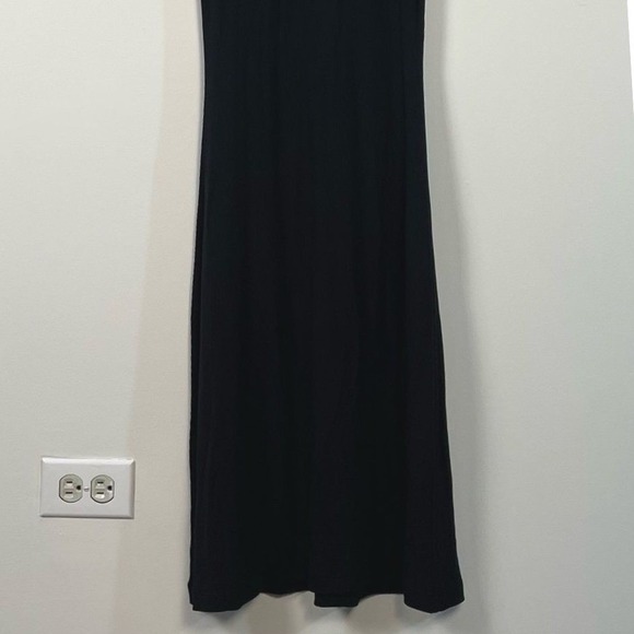 Skims Soft Lounge Long Slip Maxi Dress Black Size L in Onix NEW - Picture 6 of 7